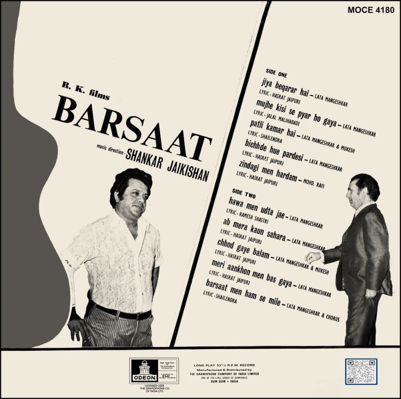 Barsaat - MOCE 4180 - (Condition-80-85%) CR Bollywood LP Vinyl Record-1
