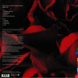 Nusrat Fateh Ali Khan & Michael Brook ‎- Night Song - LPRW 50 - New Release English LP Vinyl