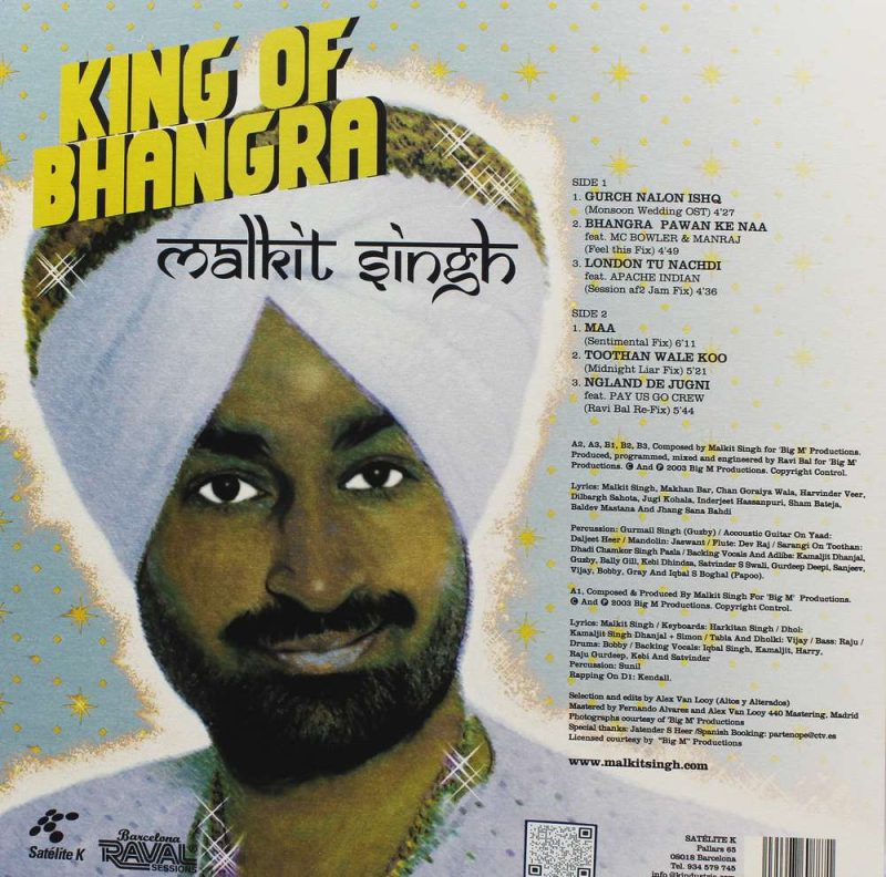 Malkit Singh– King Of Bhangra - SHELL006 - New Release Hindi LP Vinyl-1