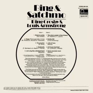 Bing Crosby & Louis Armstrong - Bing & Satchmo - 9091 002 - (85-90%) - CR - English LP Vinyl