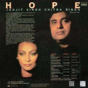 Jagjit Singh & Chitra Singh - Hope - PSLP 3134