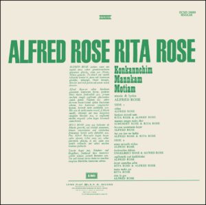 Alfred Rose & Rita Rose – Konkannchim Mannkam Motiam - ECSD 2800- (Condition 80-85%) - Cover Reprint - LP Record