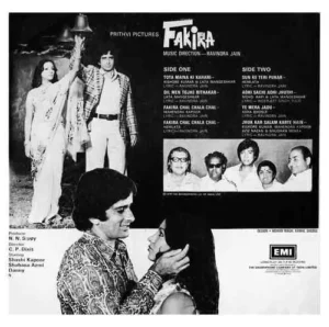 Fakira - EALP 4081 - (80-85%) - Cover Reprinted - Bollywood LP Vinyl