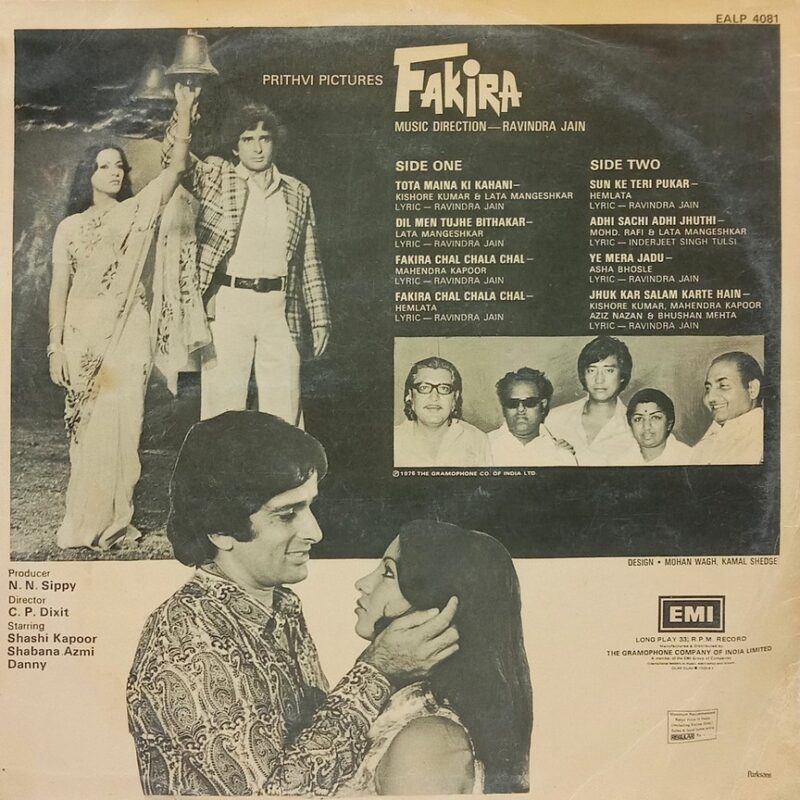 Fakira - EALP 4081 - (85-90%) - Bollywood LP Vinyl