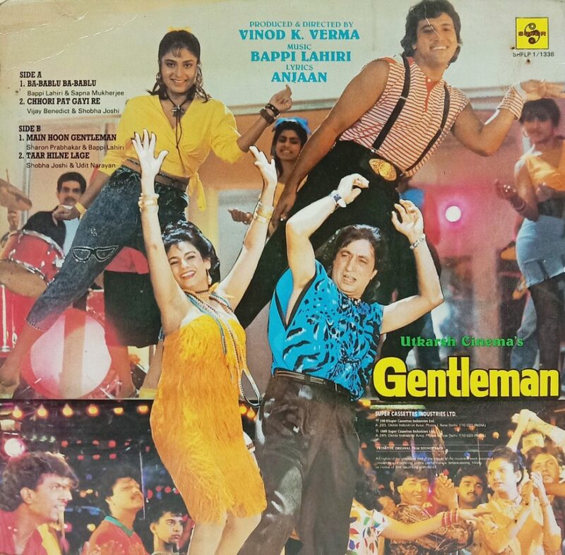 Gentleman - SHFLP 1/1338 - (80-85%) - Cover Good Condition - Bollywood LP Vinyl