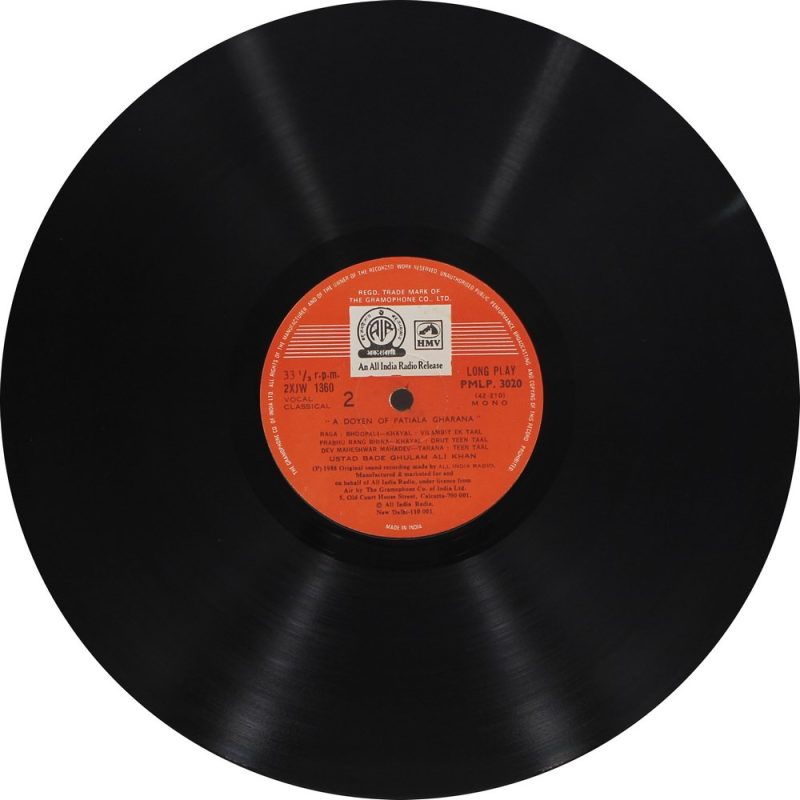 Bade Ghulam Ali - PMLP 3020 - (90-95%) Indian Classical Vocal LP Vinyl-2