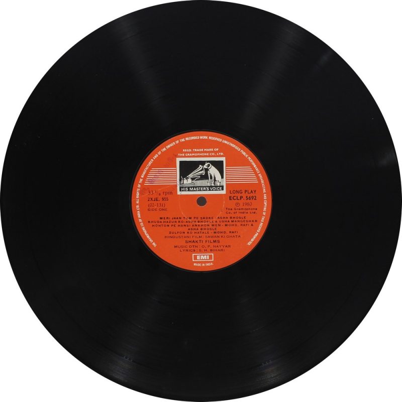 Sawan Ki Ghata - ECLP 5692 - (90-95%) - Bollywood LP Vinyl Record-3