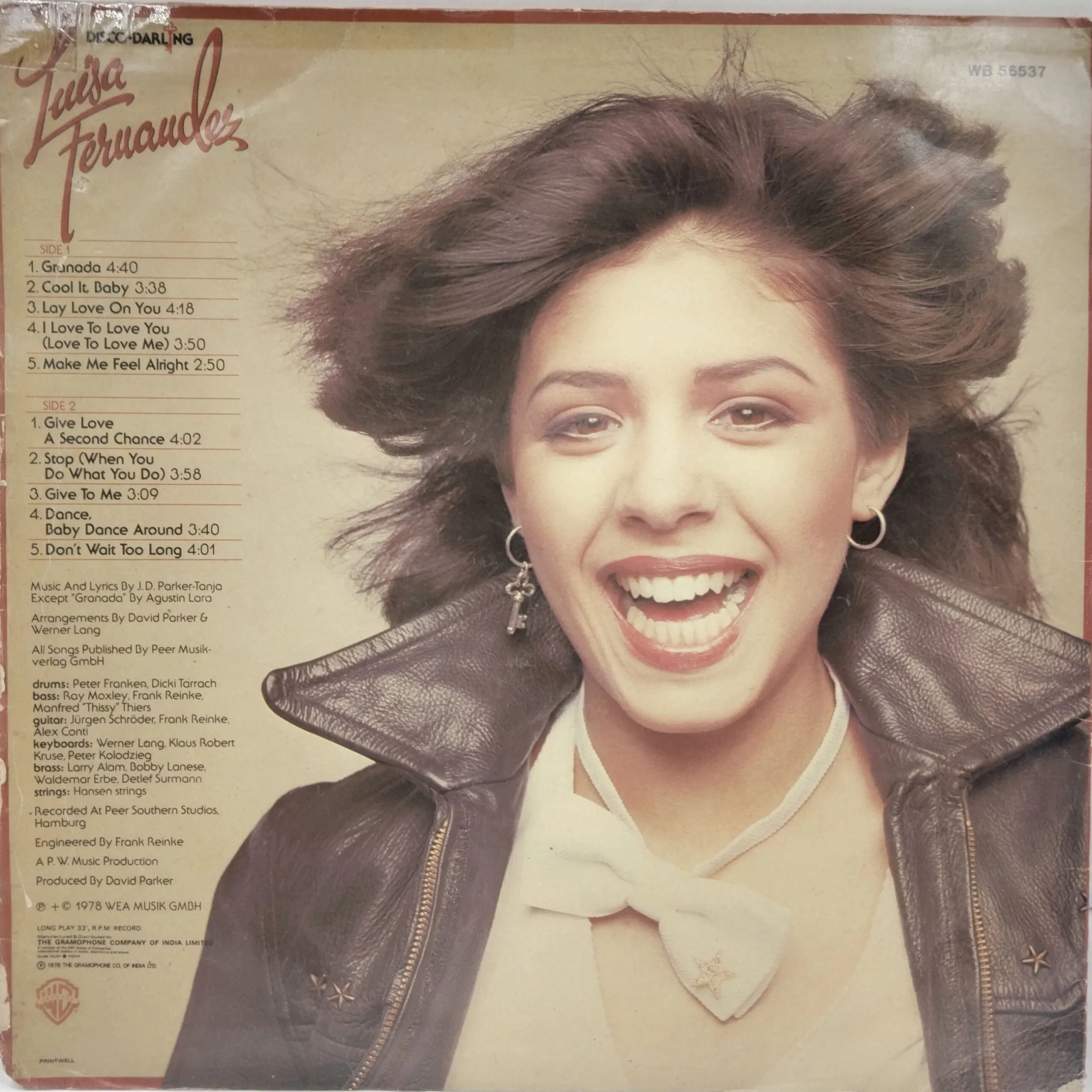 Luisa Fernandez - Disco Darling - WB 56537 - (85-90%) - English LP Vinyl Record Luisa Fernandez - Disco Darling - WB 56537 - (85-90%) - English LP Vinyl Record