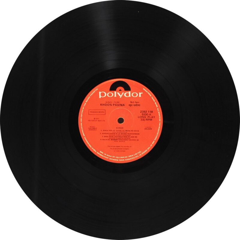 Khoon Pasina - 2392 118 - (85-90%) - Cover Reprinted - Bollywood LP Vinyl