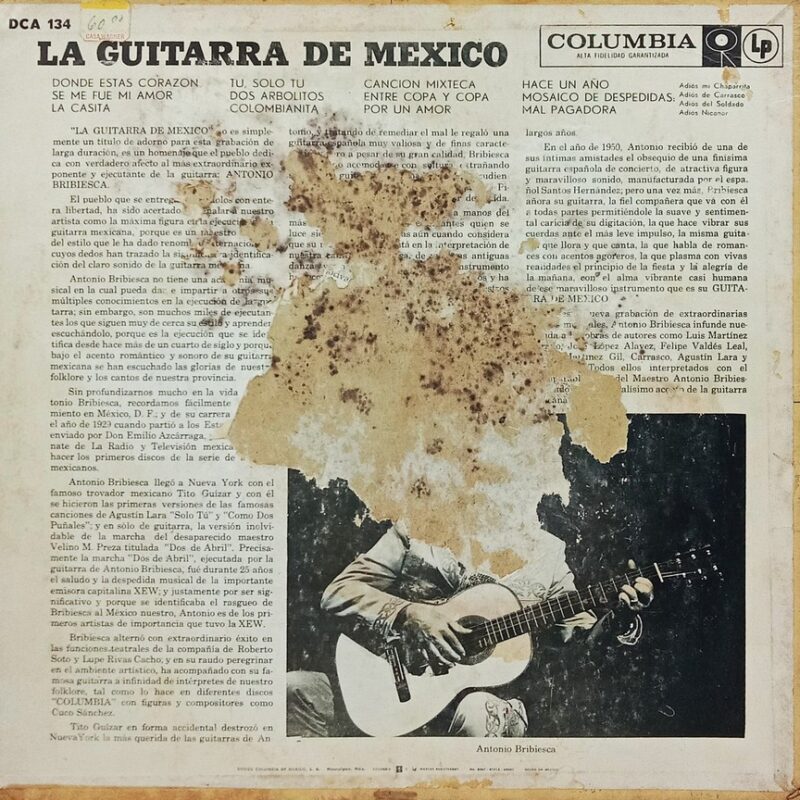 La Guitarra De Mexico - DCA 134 - (85-90%) - Cover Good Condition - English Instrumental LP Vinyl