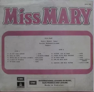 Miss Mary - LKDA 285 - (75-80%) - Bollywood LP Vinyl
