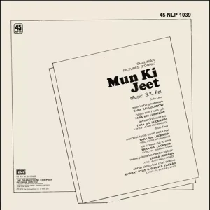 Mun Ki Jeet - 45 NLP 1039 - (90-95%) - CR - Bollywood LP Vinyl