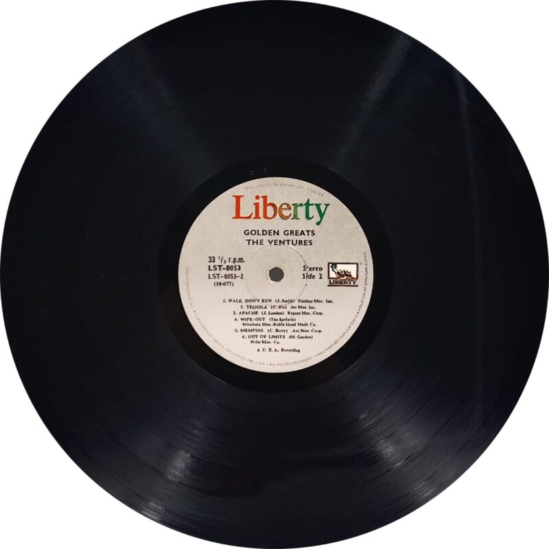 The Ventures (Golden Great) - LST 8053 - (80-85%) - Cover Colour Photostate - English Instrumental LP Vinyl