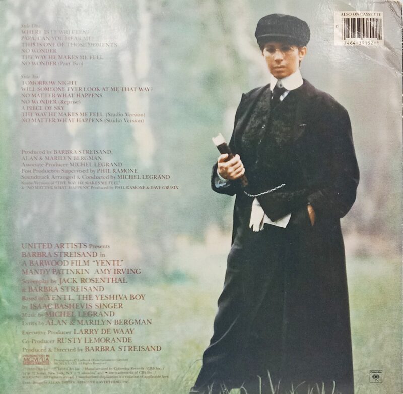 Barbra Streisand - Yentl - JS 39152 - (90-95%) - CBF - English LP Vinyl