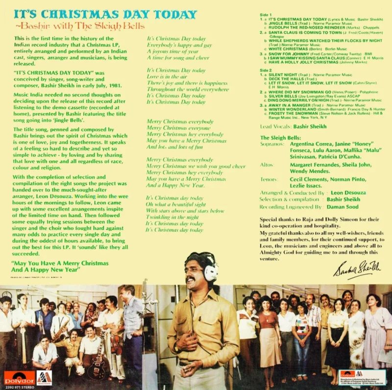 Bashir With The Sledge Bells - It's Christmas Day Today - 2392 971 - (90-95%) - CR - English LP Vinyl