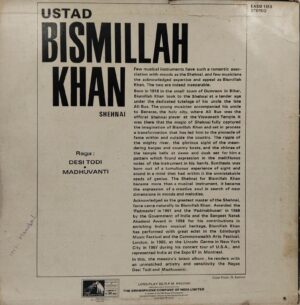 Bismillah Khan – EASD 1413 - Indian Classical Instrumental LP Vinyl Record