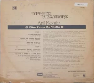 Anil Mohile – Film Tunes On Violin – S/45OLP 503