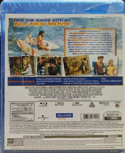 Blue Crush 2 – 47100 - Blu-ray – Movie Disc - New Gramophone House