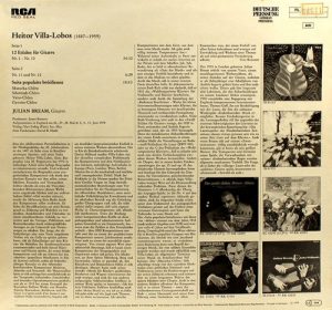Julian Bream Villa Lobos - RL 12499 -Western Classical LP Vinyl Record-1