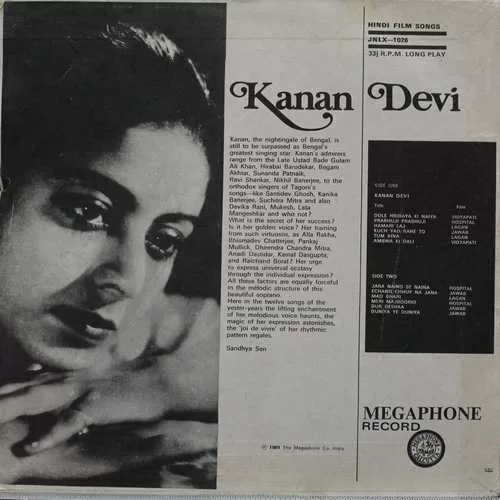 Kanan Devi – Hindi Film Songs - JNLX 1026 - (85-90%) - Film Hits LP ...