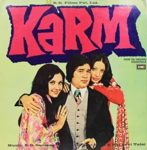 Karm - PEALP 2007 - (Condition 80-85%) - HMV Color Label - Bollywood Rare LP Vinyl Record