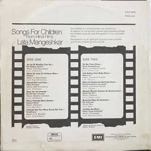 Lata Mangeshkar Songs For Children - ECLP 5443
