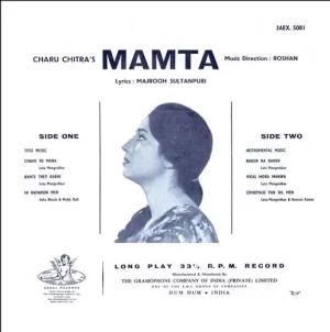 Mamta - 3AEX 5081 - (75-80%) - Angel First Pressing - CR - Bollywood Rare LP Vinyl Record