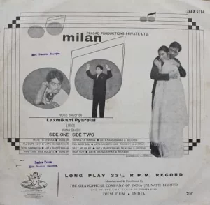 Milan - 3AEX 5114 - (70-75%) - Angel First Pressing - Bollywood Rare LP Vinyl Record