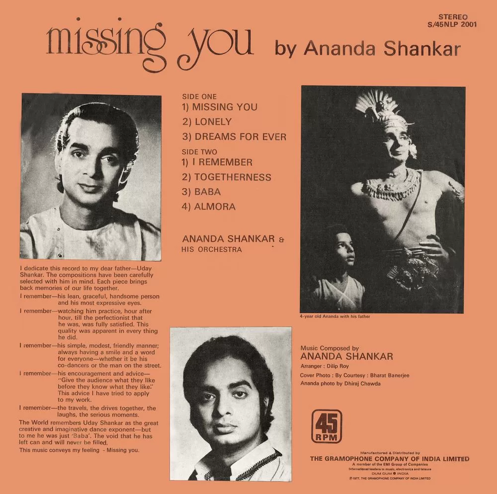 Ananda Shankar - Missing You - 洋楽