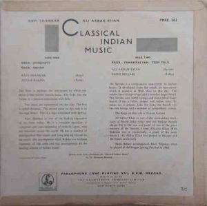 Ravi Shankar- PMAE 502-PARLP OD Indian Classical Instrumental LP Vinyl-1