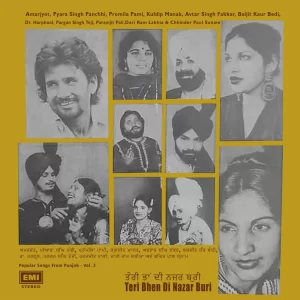 Teri Behn Di Nazar Buri - ECSD 3119 - (Condition 75-80%) - Cover Reprinted - LP Record