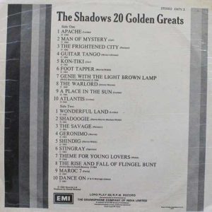 The Shadows 20 Golden - EMTV 3 - Western Instrumental LP Vinyl Record-1