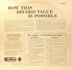 Wayne King and His Orchestra - Let's Dance - CAL 277 - (90-95%) - English LP Vinyl