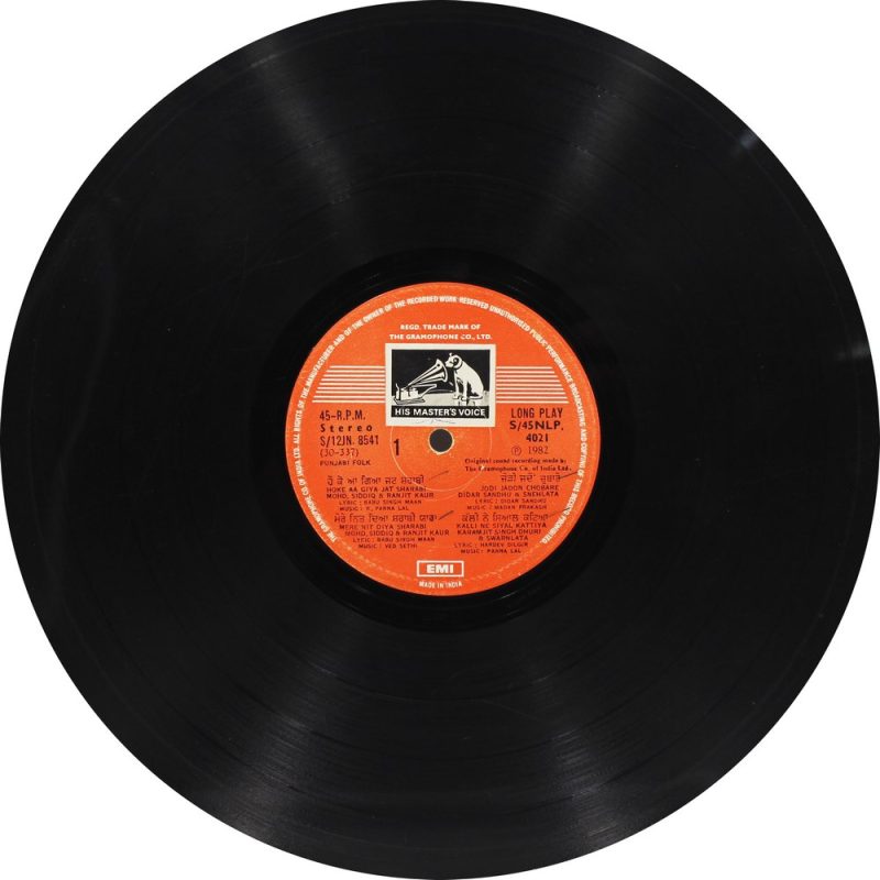 Aa Giya Jatt Sharabi - S/45NLP 4021 (70-75%) CR Punjabi Folk LP Vinyl-3