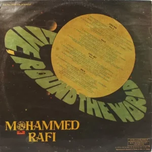 Mohd. Rafi - Live Round The World - 2675 176 - (Condition - 85-90%) - 2LP Set - Film Hits LP Vinyl Record