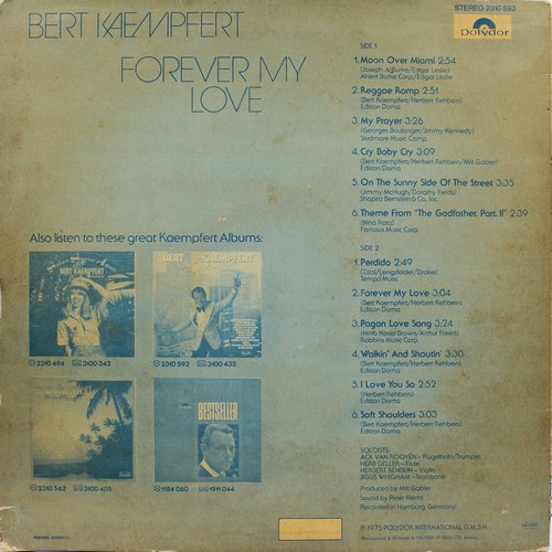 Bert Kaempfert – Forever My Love – 2310 593 – LP Record - 1