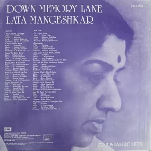Lata Mangeshkar – Down Memory Lane - ECLP 5758
