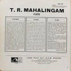 T.R.Mahalingam - EASD 1363 -HCL Indian Classical Instrumental LP Vinyl-1