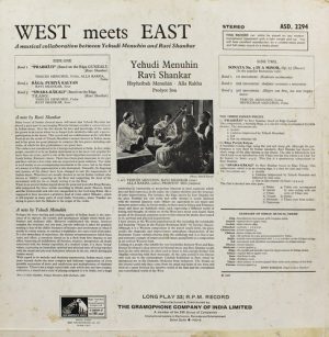 West Meets East -ASD 2294 - HCL Indian Classical Instrumental LP Vinyl-1