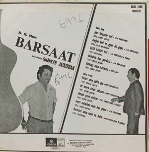 Barsaat - MOCE 4180 - (90-95%) - Bollywood LP Vinyl Record
