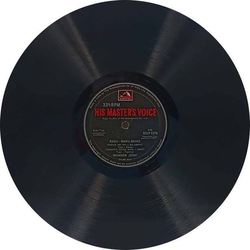 Bhimsen Joshi - ECLP 2276 - (85-90%) - HMV Black Label - CR - Indian Classical LP Vinyl (4) Bhimsen Joshi - ECLP 2276 - (85-90%) - HMV Black Label - CR - Indian Classical LP Vinyl