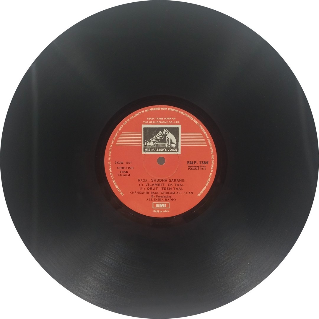 Bade Ghulam Ali Khan - EALP 1364 – Indian Classical Vocal LP Vinyl Record Bade Ghulam Ali Khan - EALP 1364 – Indian Classical Vocal LP Vinyl Record