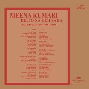 Meena Kumari - (Dil Jo Na Keh Saka) - ECLP 5644