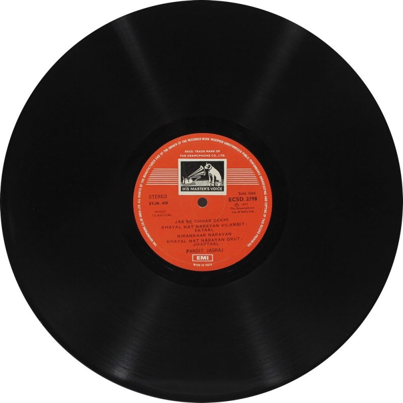 Jasraj Nat Narayan - ECSD 2798 Indian Classical Vocal LP Vinyl Record-3