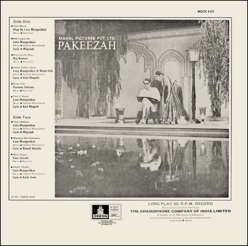 Pakeezah - MOCE 4121 –(75-80%) Odeon CR Bollywood Rare LP Vinyl Record-1