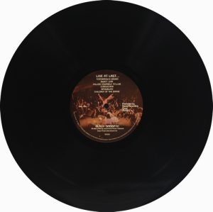 Black Sabbath – Live At Last – BS 001 - LP Record - 2