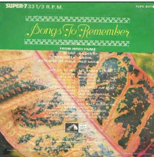 Songs To Remember - 7LPE 8015 - (75-80%) - CR - Film Hits Super 7-1