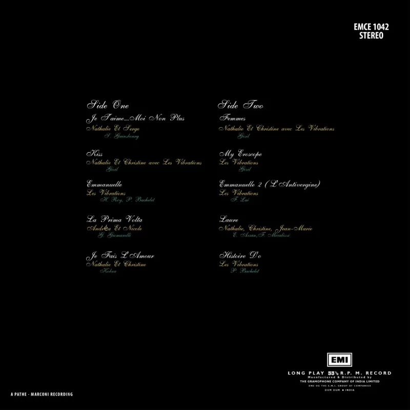 Erotheque EMCE 1042 Cover Reprinted - English LP Vinyl Record Erotheque EMCE 1042 Cover Reprinted - English LP Vinyl Record