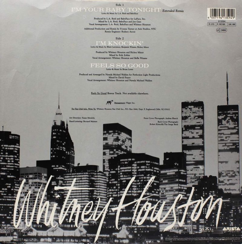 Whitney Houston – I'm Your Baby - 613294 - English LP Vinyl Record - 1