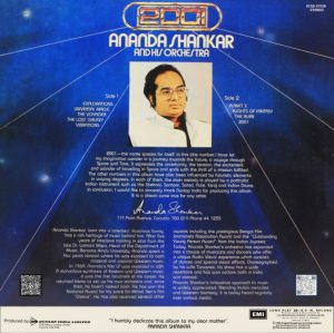 Ananda Shankar - ECSD 41539 - (85-90%) - CR - Indian Classical Instrumental LP Vinyl
